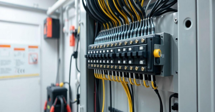 Montagem de Quadro de Distribuição com Barramento