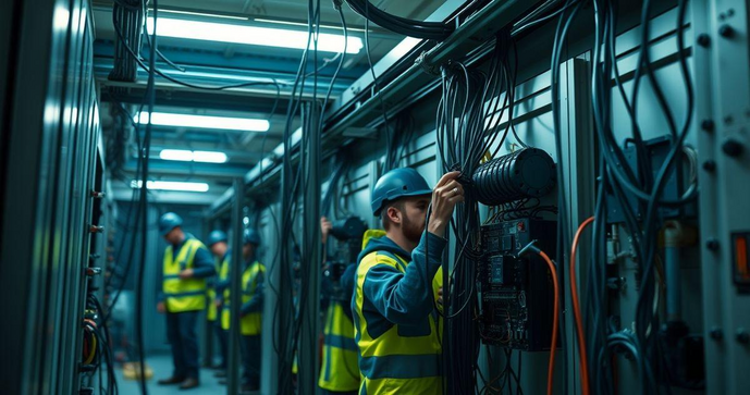 Montagem de infraestrutura elétrica é essencial para garantir eficiência e segurança em projetos de construção Montagem de infraestrutura elétrica é essencial para garantir eficiência e segurança em projetos de construção